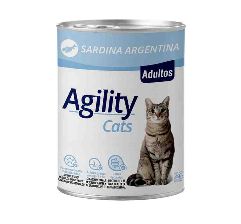 LATA AGILITY GATO ADULTO  SARDINA 340GM 